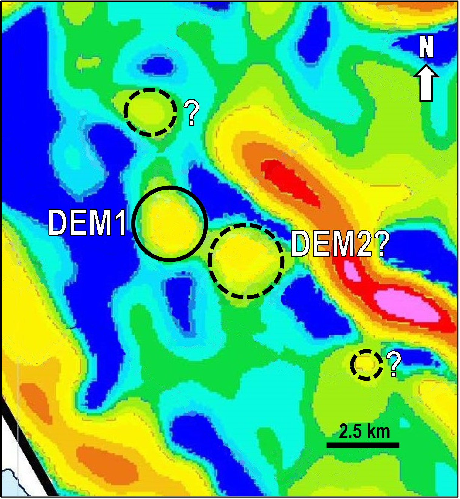 Figure 3 - Sea-Level Susceptibility Slice of Regional Magnetics, DEM Property